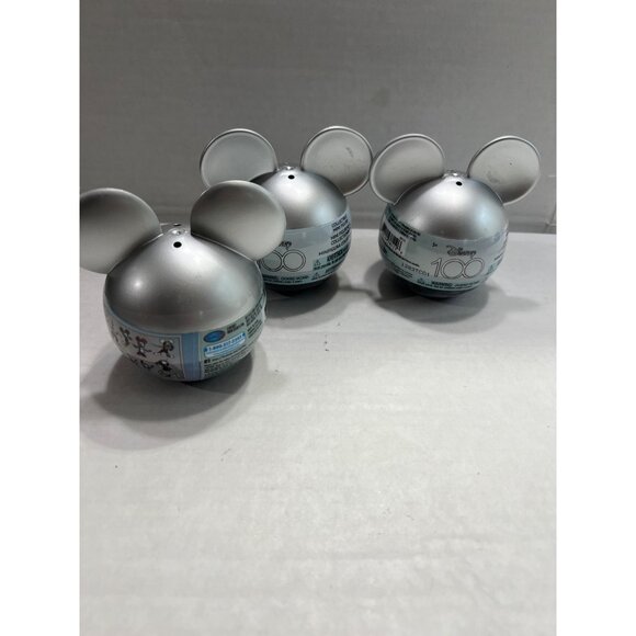 Disney 100 Silver Mickey Mouse Ears Collectible Mini Figures Blind capsules Set - Picture 2 of 4